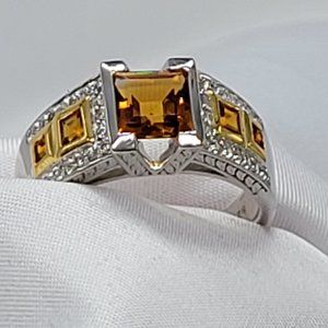 925 sterling silver Citrine ring
